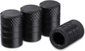 CKAuto Tire Valve Stem Caps, Aluminum Black, 4 pcs/Pack
