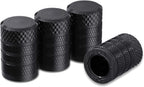 CKAuto Tire Valve Stem Caps, Aluminum Black, 4 pcs/Pack