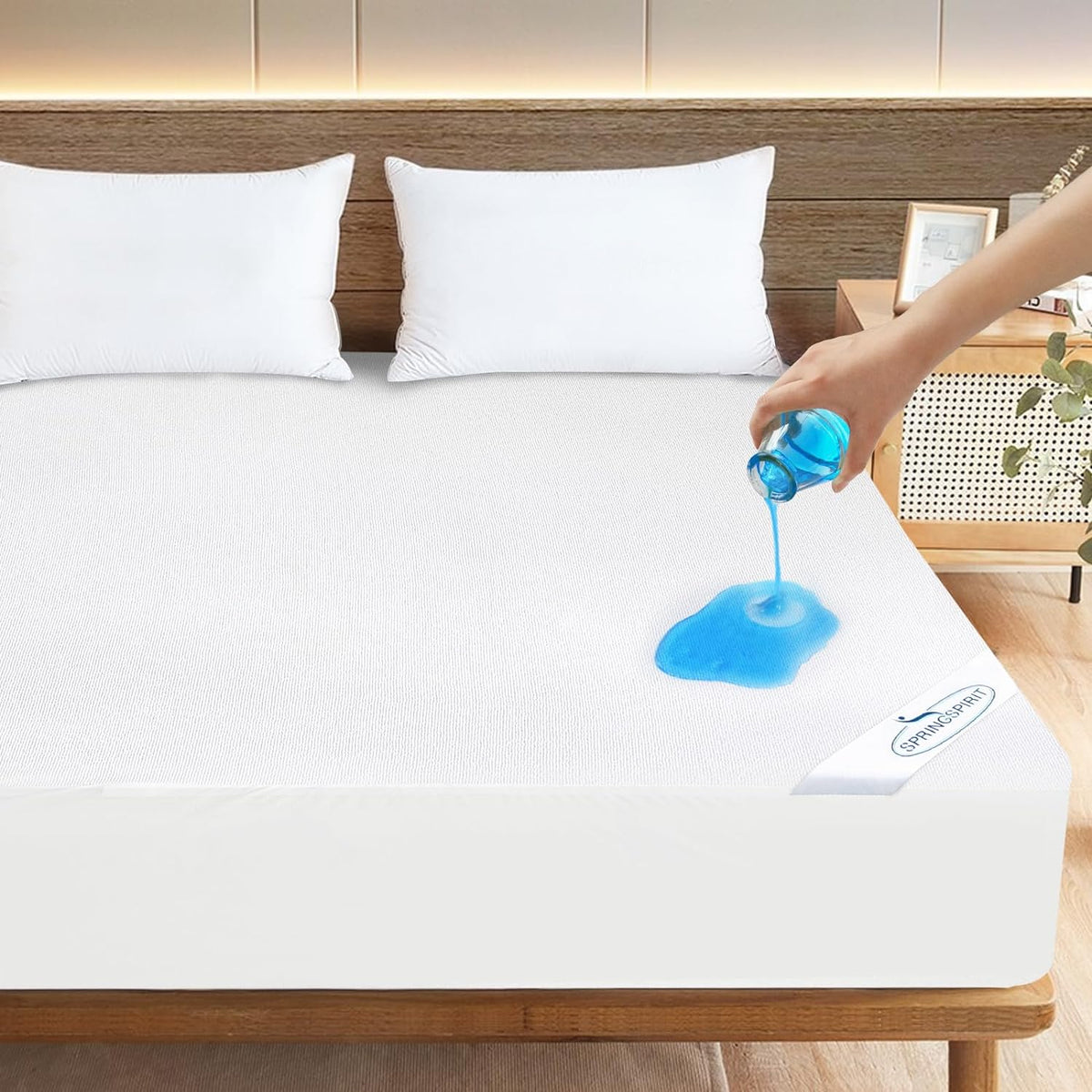 Twin Size Mattress Protector Waterproof,Absorbent Fitted Sheet