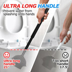 FORASTO 2in1 Toilet Brush & Plunger Set, Bathroom Essentials for Apartment