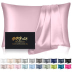 DKBslik Mulberry Silk Pillow Cases Queen Size with Zipper, Olive Green