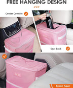 HOTOR Car Trash Can, Leakproof Car Organizer, 2-Gallon, Brown