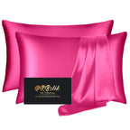 DKBslik Mulberry Silk Pillow Cases Queen Size with Zipper, Olive Green