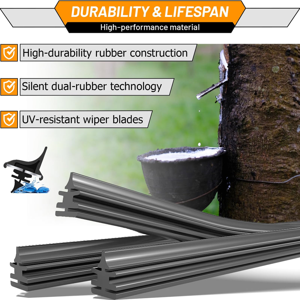 AUTOBOO Windshield Wiper Blade Replacement for Toyota RAV4 Mazda 5