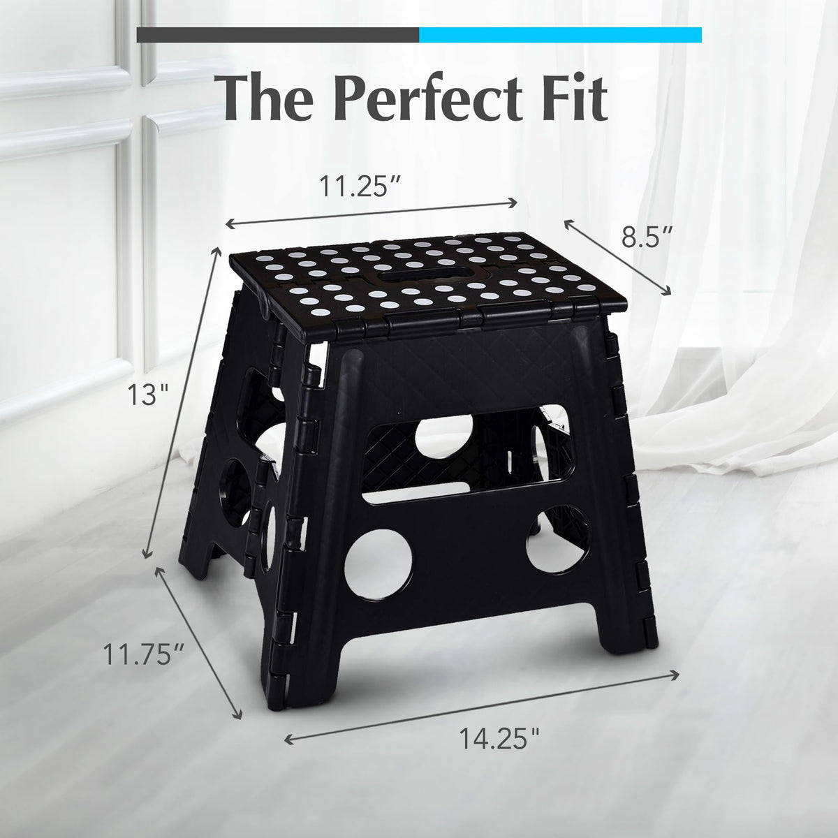 Handy Laundry Folding Step Stool 9 Inch, Pink, Non-Slip Holds 300 lbs