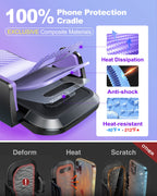 VANMASS【85+LBS Strongest Suction & Military-Grade Ultimate Car Phone Mount【Patent Safety Certs】 Cell Phone Holder for Dash Windshield Vent for iPhone 18 17 Pro Max Automobile Interior Sets, Ink Black