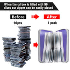 Siveit CD DVD Cases 96 Capacity Disc Storage Binder for Car(Black)