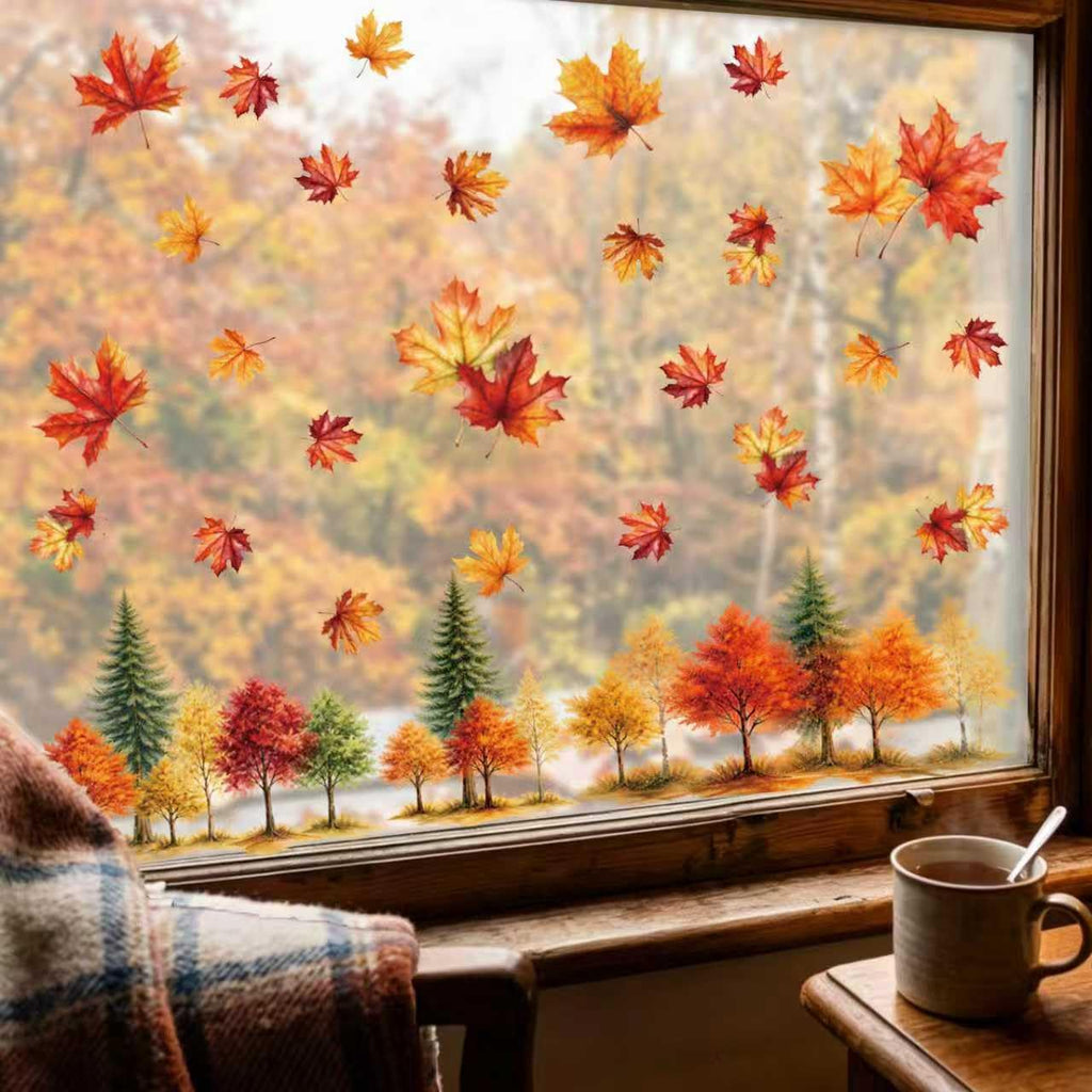 Holiday Window Clings for Home Decorations (Romantic)