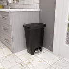 Glad Trash Can with Clorox Odor Protection | Plastic Bin, 13 Gal, Black