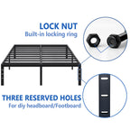 NEW JETO Metal Bed Frame,Queen Size Bed Frame with Storage Space,14 Inch