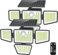 daphino 3000LM Solar Lights, Motion Sensor Outdoor Lights, 4-Head, 2 Pack