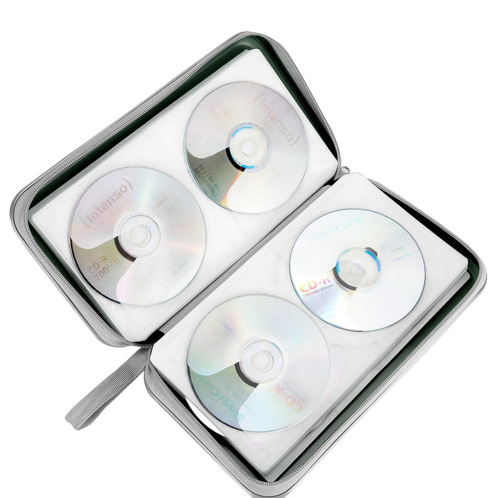 Siveit CD DVD Cases 96 Capacity Disc Storage Binder for Car(Black)