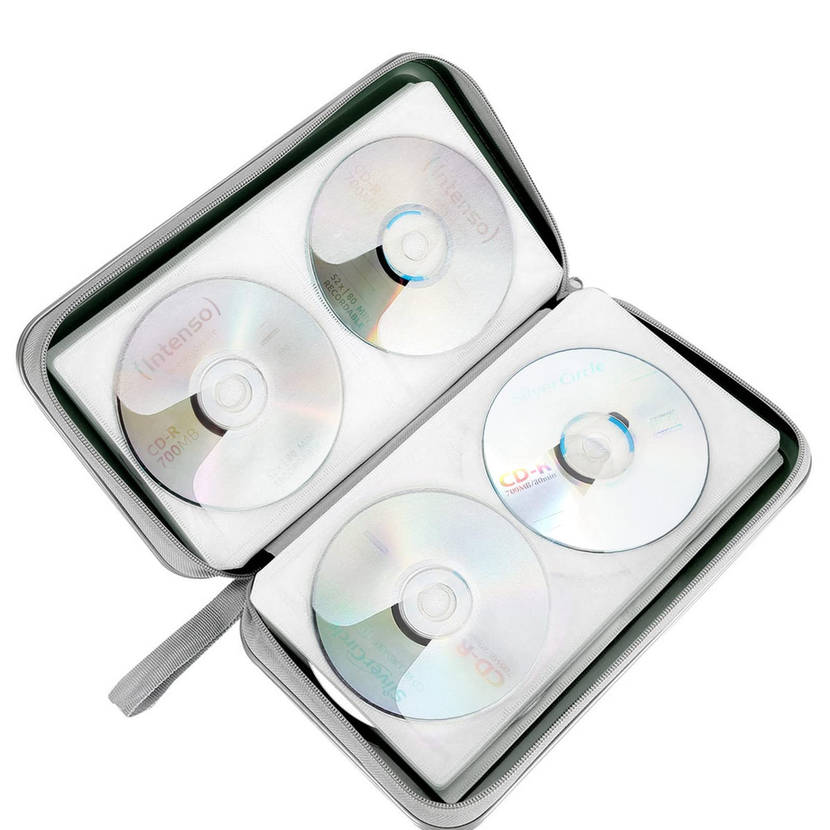 Siveit CD DVD Cases 96 Capacity Disc Storage Binder for Car(Black)
