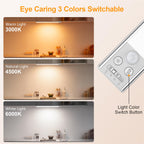 Gritin 10.2inch Under Cabinet Lighting Rechargeable 2 Pack