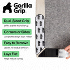 GORILLA GRIP® Extra Long Rug Grippers for Hardwood Floor, Reusable, Black