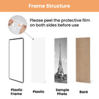 upsimples 12x16 Poster Frame, Easy Slide-In Assembly, White, 3 Pack