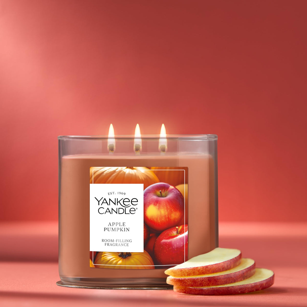 Yankee Candle Amber & Sandalwood Scented Candle, 14.5oz 3-Wick