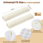 Amooca 2 Pack Seat Belt Covers Soft Shoulder Pad for Cars & Backpack