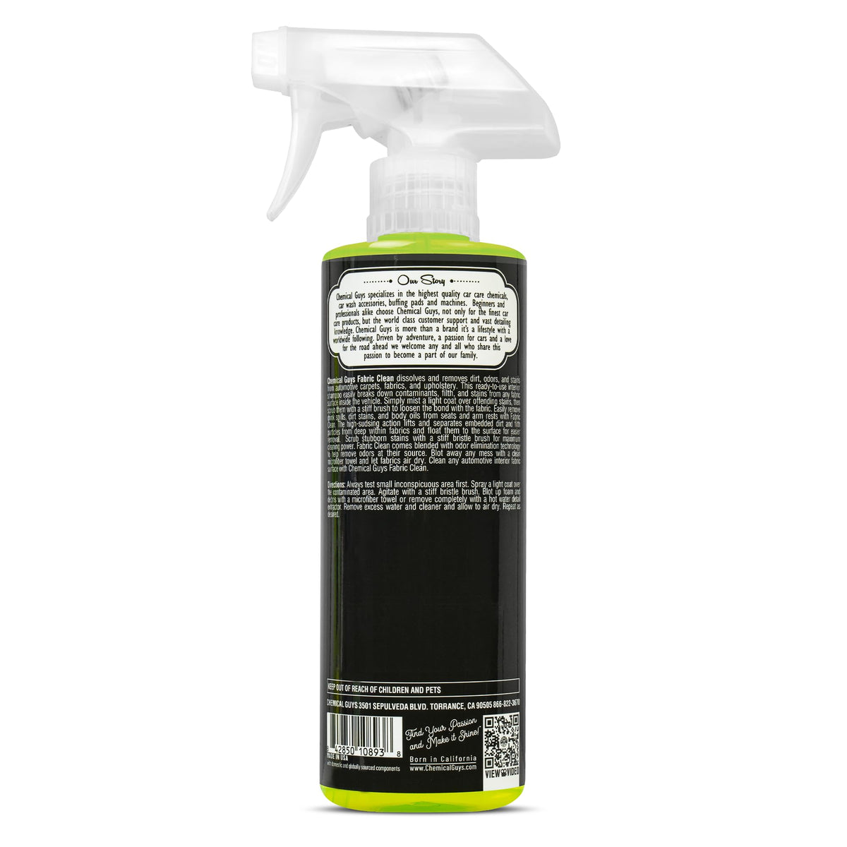 Chemical Guys, Foaming Citrus Fabric & Carpet Cleaner, Ready to Use, 32 oz