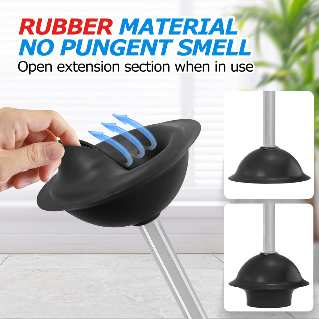 FORASTO 2in1 Toilet Brush & Plunger Set, Bathroom Essentials for Apartment