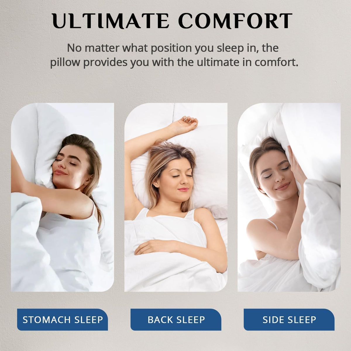 JOLLYVOGUE Firm King Size Pillows Set of 4, Cooling Supportive Bed Pillows with Oeko-Tex Certified Soft Down Alternative Fill, Luxury Hotel Quality for Back, Stomach and Side Sleepers