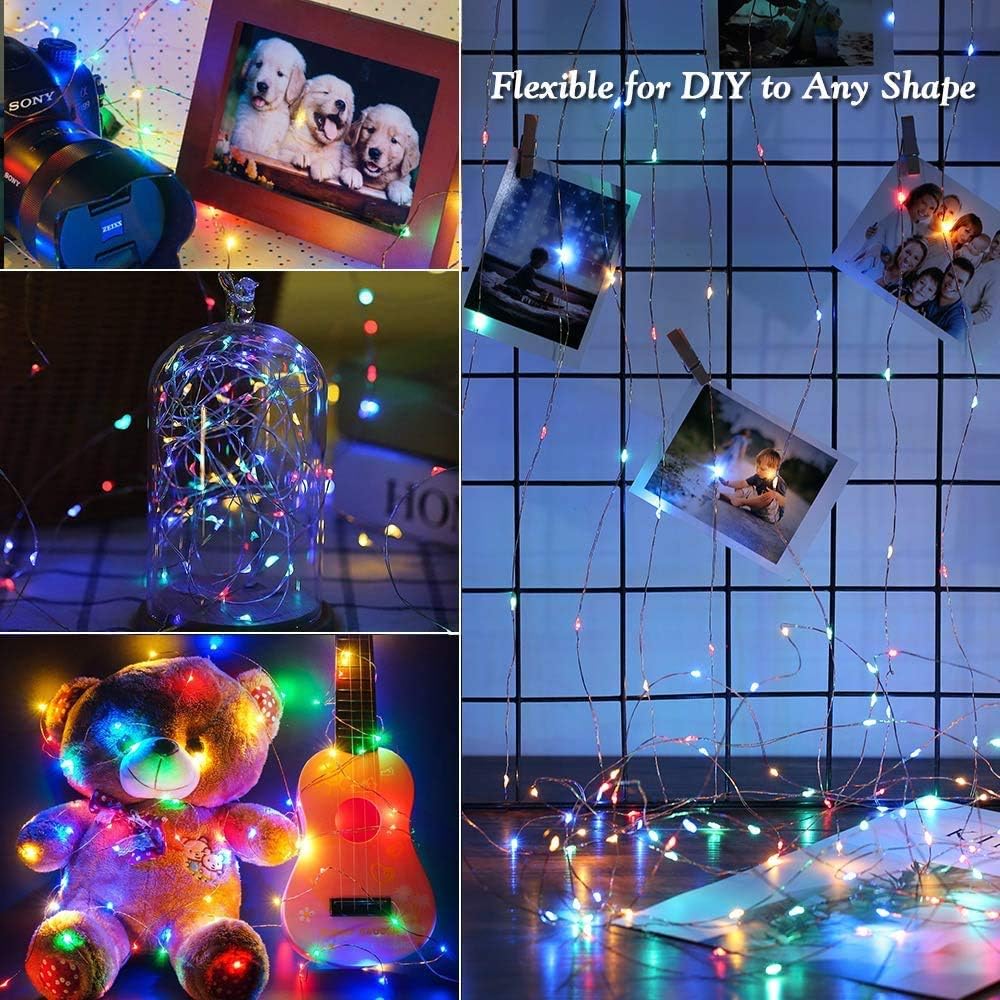 Joomer Solar Fairy Lights, 2-Pack Total 80FT 240LED String Lights, White
