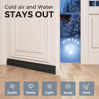 Grotheory 2 Pack Door Draft Stopper, Door Sweep, Weather Stripping Seal