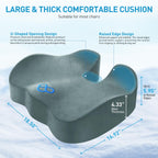 BlissTrends Memory Foam Seat Cushion for Office Chair & Car Seat, Black