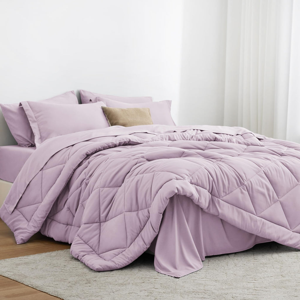 Love's cabin Twin Comforter Set, 5 Pieces Bed in a Bag, Aqua