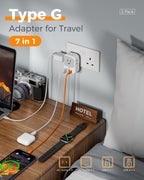 TESSAN European Travel Plug Adapter 2 Pack, Type C Plug
