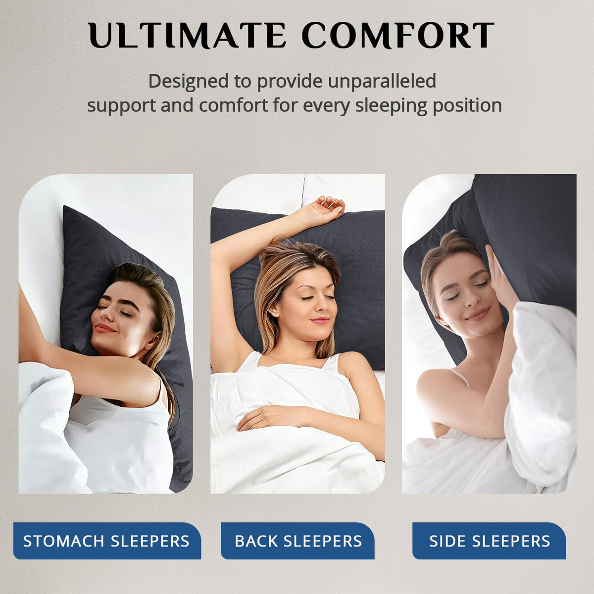 JOLLYVOGUE Firm King Size Pillows Set of 4, Cooling Supportive Bed Pillows with Oeko-Tex Certified Soft Down Alternative Fill, Luxury Hotel Quality for Back, Stomach and Side Sleepers
