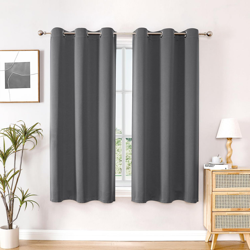 ChrisDowa Small Blackout Curtains for Kitchen and Bedroom 24 Inches Long