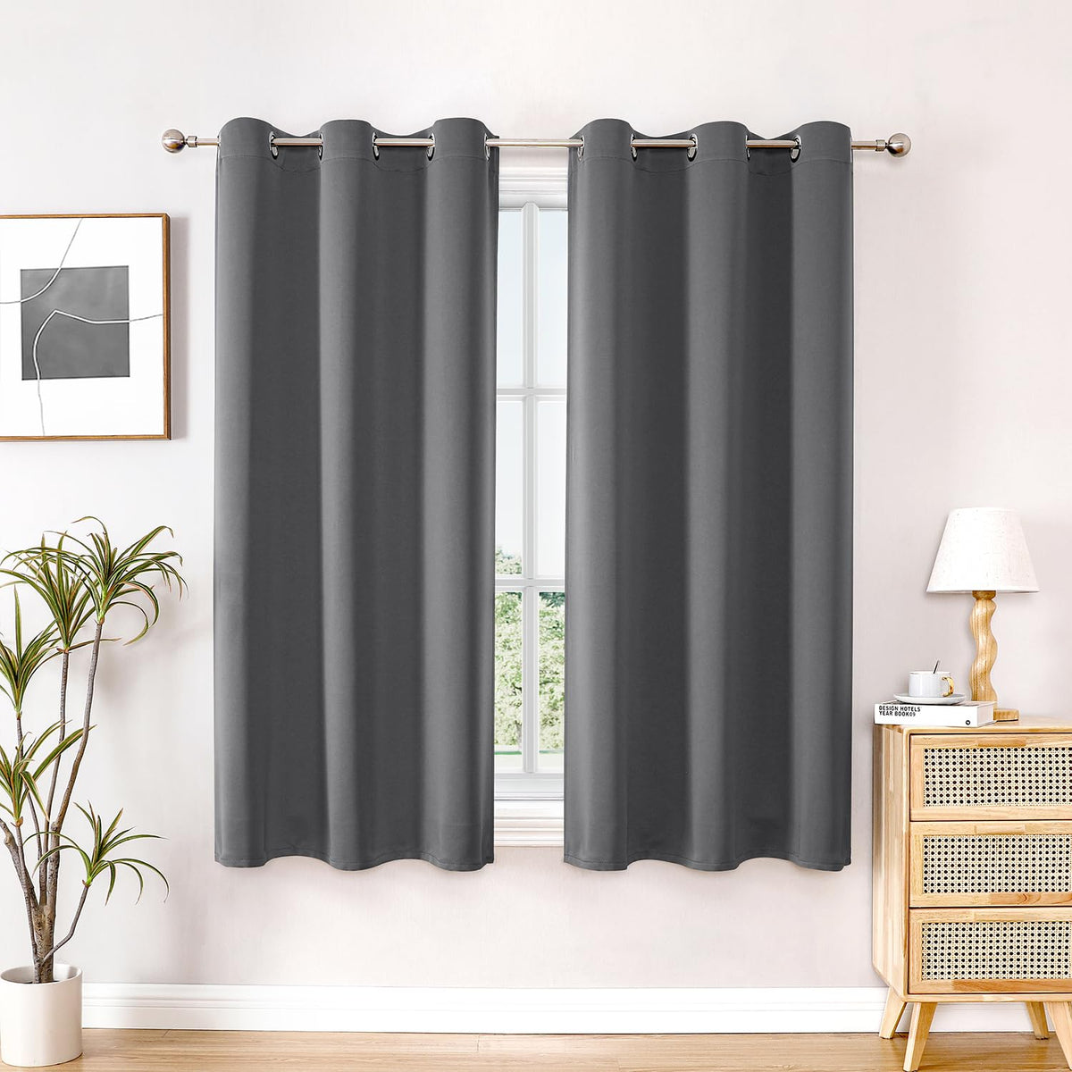 ChrisDowa Small Blackout Curtains for Kitchen and Bedroom 24 Inches Long