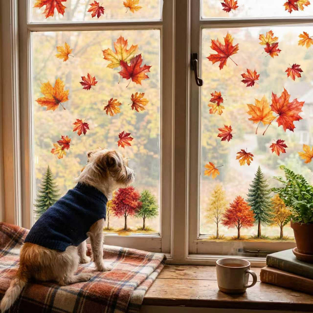 Holiday Window Clings for Home Decorations (Romantic)
