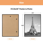upsimples 12x16 Poster Frame, Easy Slide-In Assembly, White, 3 Pack