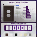 ENERLITES 10 Pack Outlet Covers Wall Plate for Duplex Receptacle, White