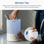 Levoit Top Fill Humidifiers for Bedroom, 2.5L Tank for Large Room, 25dB