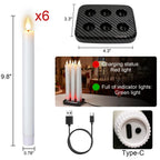 GenSwin 10.8" Flameless Floating Candles Wand Halloween Decorations