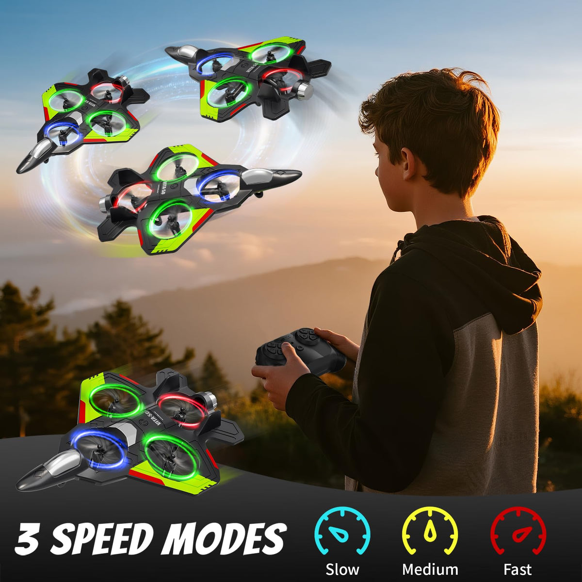 4DRC RC Planes Remote Control Airplanes for Kids,Halloween,2Batteries