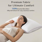 JOLLYVOGUE Firm King Size Pillows Set of 4, Cooling Supportive Bed Pillows with Oeko-Tex Certified Soft Down Alternative Fill, Luxury Hotel Quality for Back, Stomach and Side Sleepers