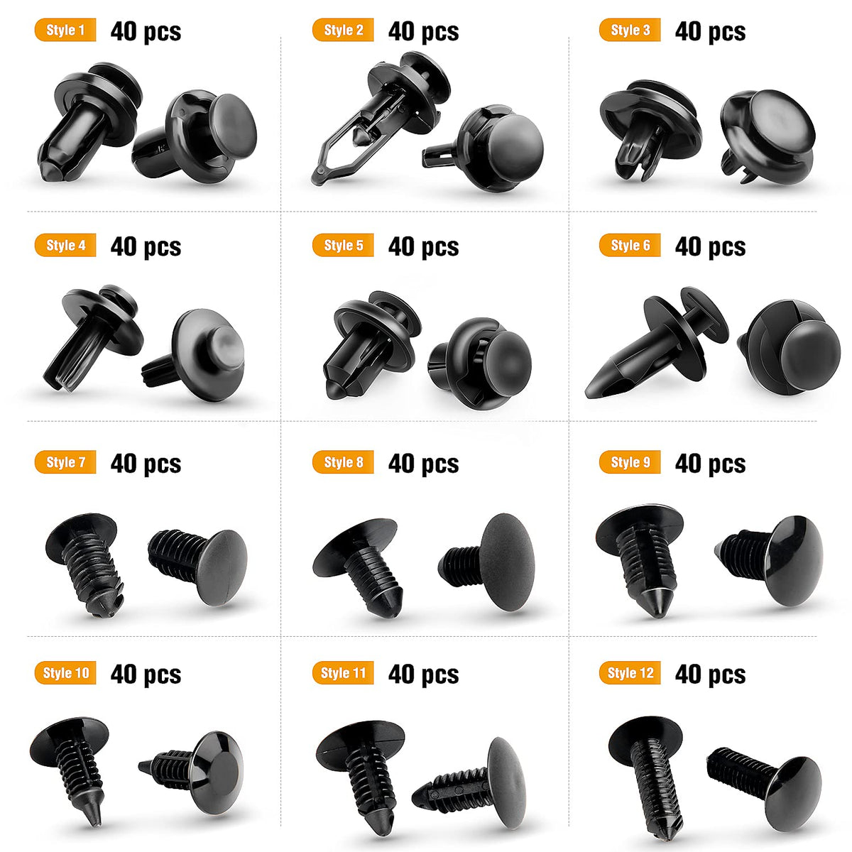GOOACC 238Pcs Auto Trim Removal Tool and Push Pin Retainer Clip Set
