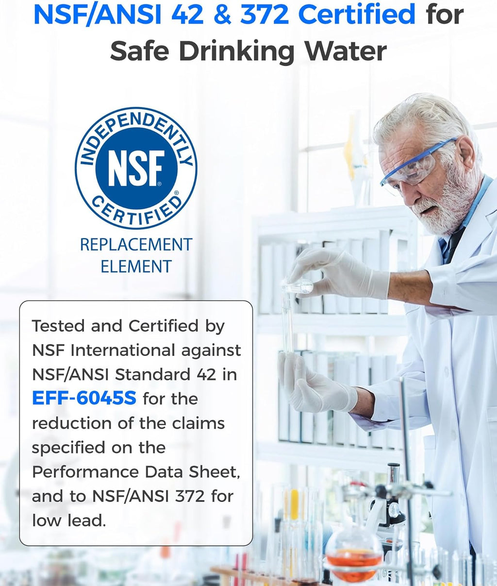 Waterdrop WD-F45 Water Filter, Replacement for Samsung® DA97-17376B, 3 Pack