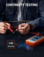 AstroAI Digital Multimeter Tester with Capacitance, 2000 Counts DC AC Voltmeter and Ohm Volt Amp Meter; Measures Voltage, Current, Resistance, Capacitance, Continuity and Diode, Orange