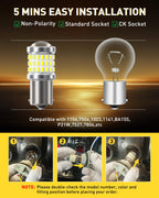 AUXITO 194 LED Bulbs for License Plate Light 168 175 2825 W5W T10 24-SMD 3014 Chipsets 6000K White for Car Dome Door Map Dash Courtesy Cargo License Plate Lights, Pack of 2