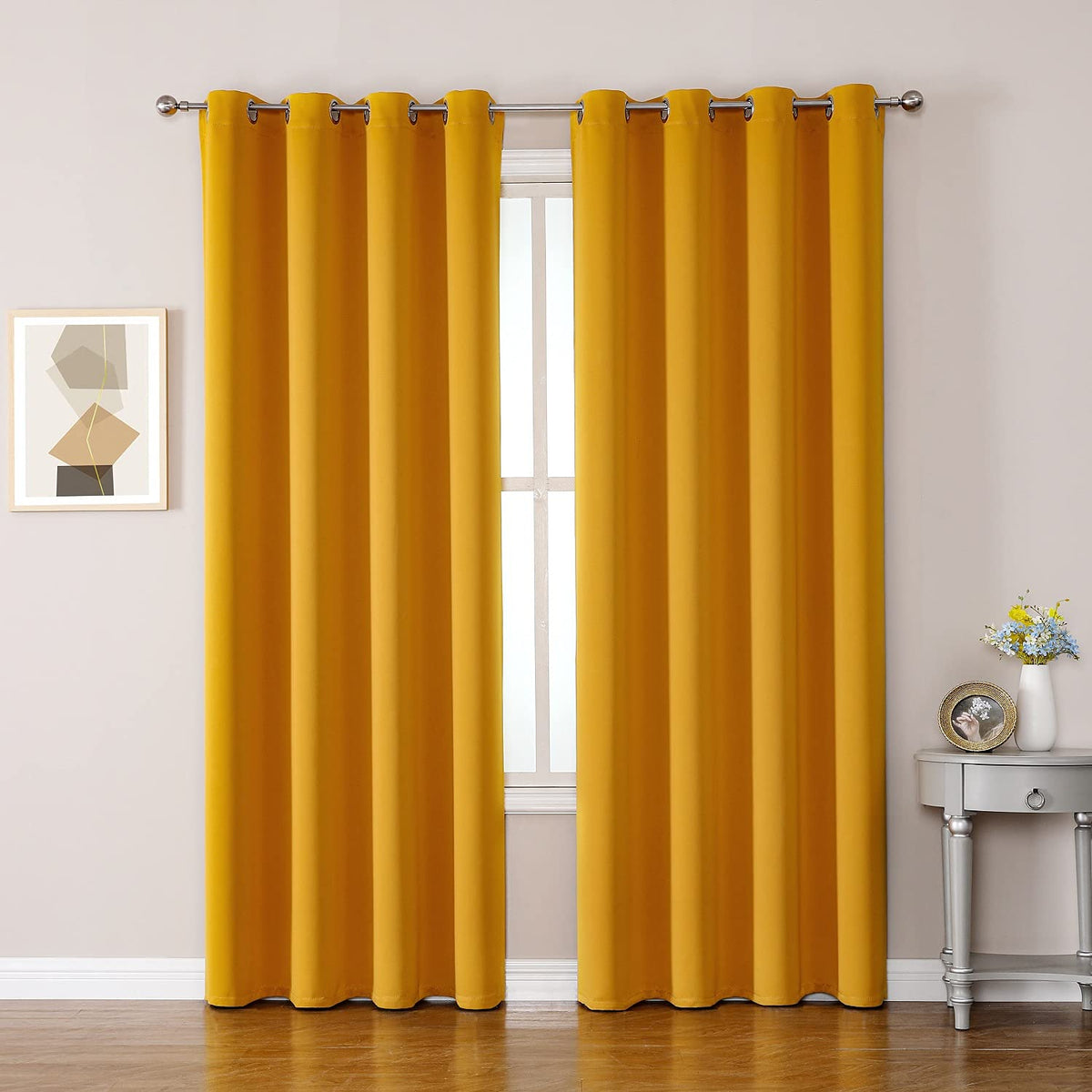 ChrisDowa Small Blackout Curtains for Kitchen and Bedroom 24 Inches Long