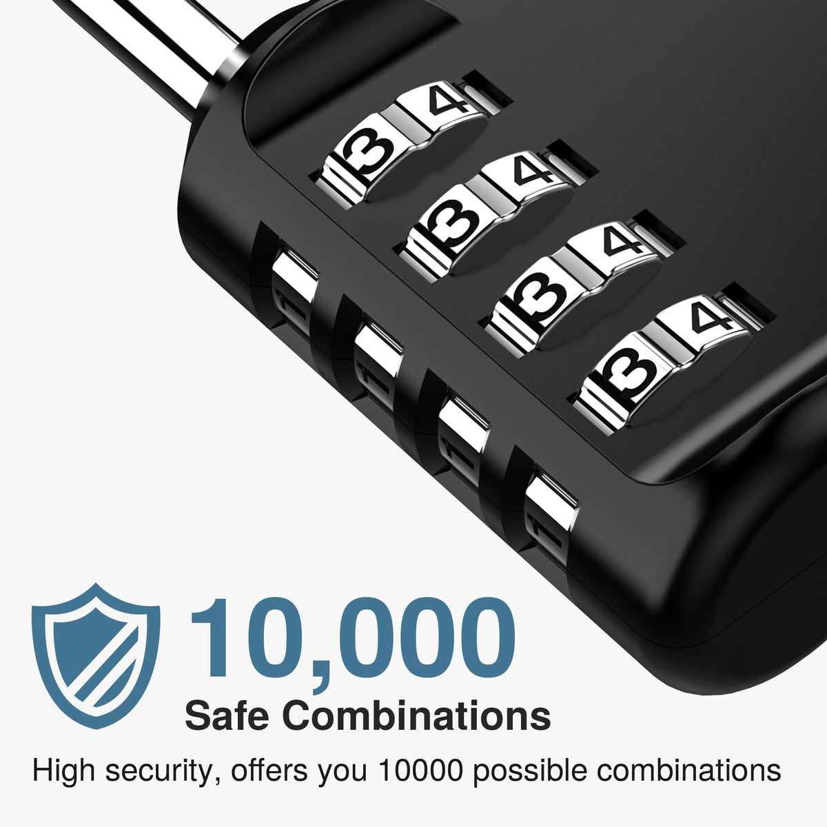 Puroma 2 Pack Combination Lock Locker 4 Digits Combo Padlock Gym Black