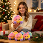 Plush Stuffed Dumpling Squishies, 3.94" Big Rainbow Squishes with Steamer