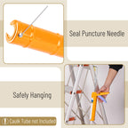 Bates- Caulking Gun, 10:1 Thrust Ratio, Orange, No Drip Sealant Gun