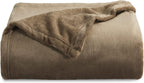 Bedsure GentleSoft Fleece Blanket Twin Size Camel - 300GSM Lightweight Plush Fuzzy Cozy Soft Warm Blanket for Bed, Sofa, Couch, Travel, Camping, 60x80 inches