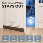 Grotheory 2 Pack Door Draft Stopper, Door Sweep, Weather Stripping Seal